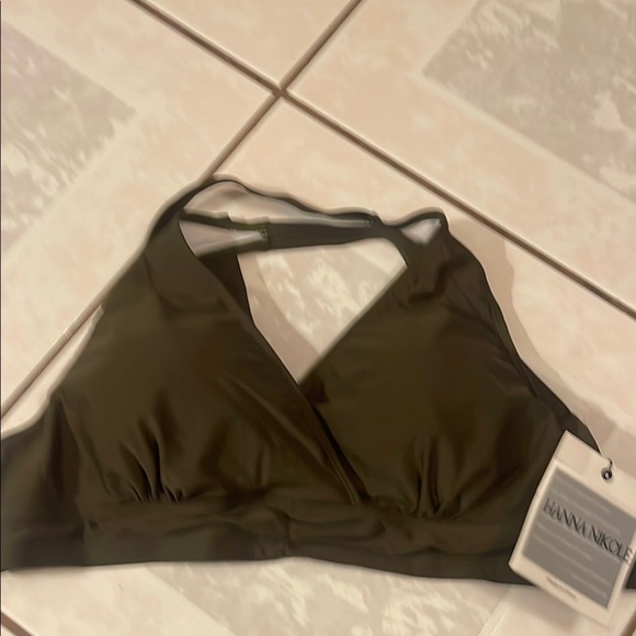 Olive Green Floral Women's Swim Set - Picture 4 of 9